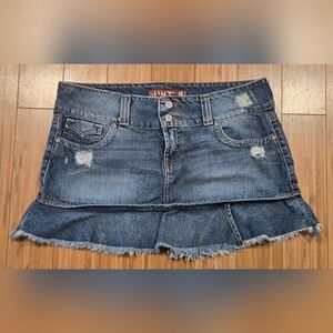 ❤️ Hint Distressed Denim Mini Skirt